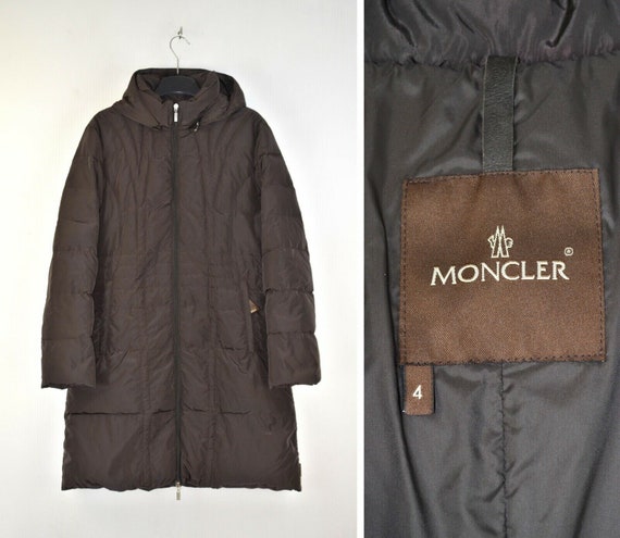 Moncler Damen Braun Down Long Coat 