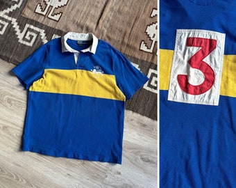 Polo Ralph Lauren Vintage Men's Rugby T Shirt Size XL