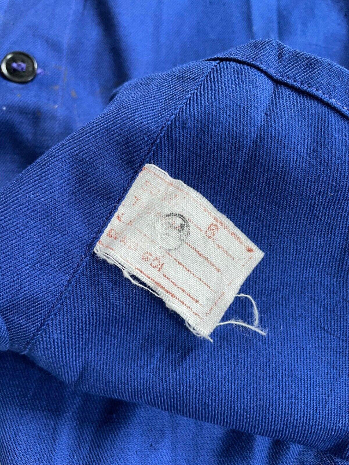 Vintage 70s French Vietnamese Workwear Blue Chore Utility