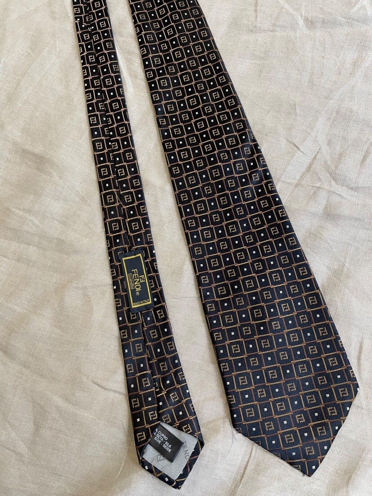 Fendi monogram cheap tie