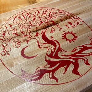 Custom cutting board, edge grain cutting board, engraved cutting board, personalized cutting board, personalized gift