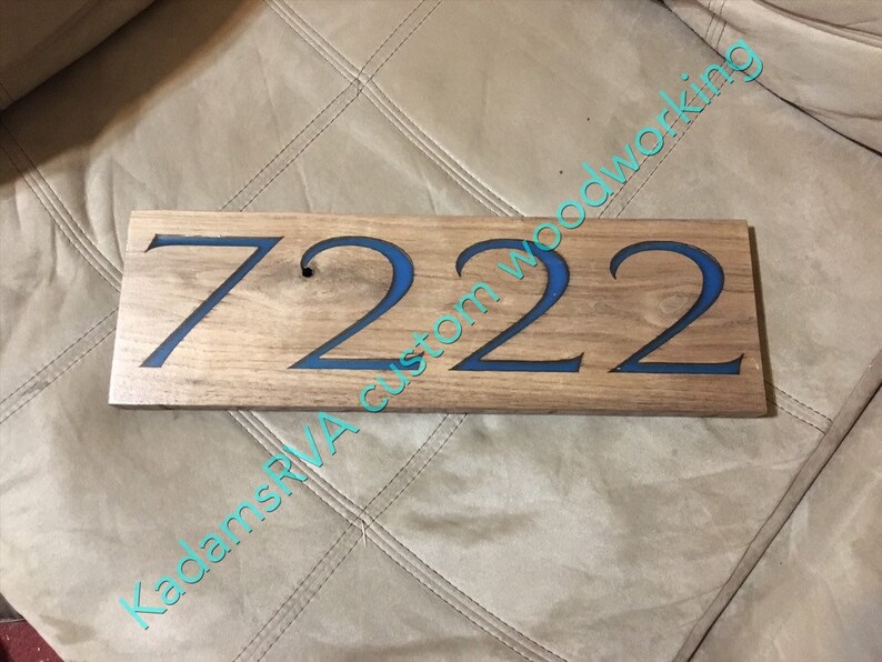 Engraved address plaque address sign glow in the dark Etsy