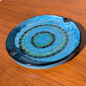 Mid Century Bitossi Raymor Italian Ceramic Textured Ash Tray/ Trinket Dish