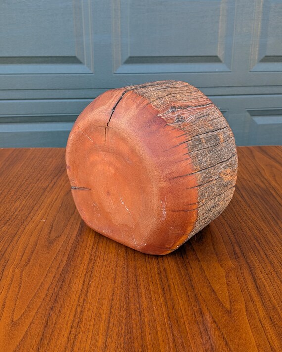 Vintage Spancraft Carved Wooden Log Trinket Box - image 5