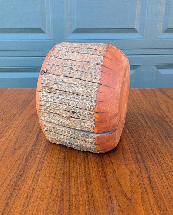 Vintage Spancraft Carved Wooden Log Trinket Box - image 4