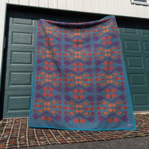 Beaver State Floral Geometric Wool Patterned Blanket by Pendleton, 75.5&quot; x 65&quot;