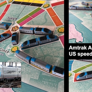 Ticket to Ride Ultimate Train set No3 Bullet/high speed trains Multicolor 3D print USA Amtrak Acela