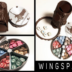 Wingspan 3D printed Dice Tower and token storage