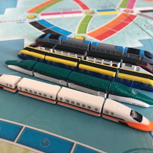 Ticket to Ride Ultimate Train set No3 Bullet/high speed trains Multicolor 3D print 5 player set ALLin1