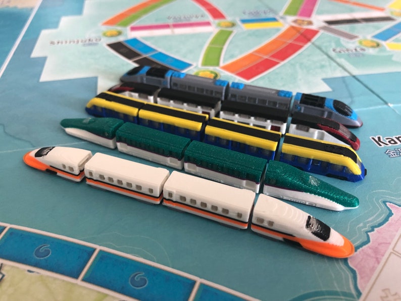 Ticket to Ride Ultimate Train set No3 Bullet/high speed trains Multicolor 3D print 5 player set ALLin1