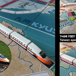 Ticket to Ride Ultimate Train set No3 Bullet/high speed trains Multicolor 3D print Taiwan THSR 700T