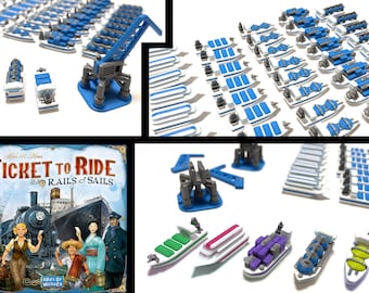 Ticket to Ride Rails and Sails Ultimate Schiff Set (3D Druck multicolor)