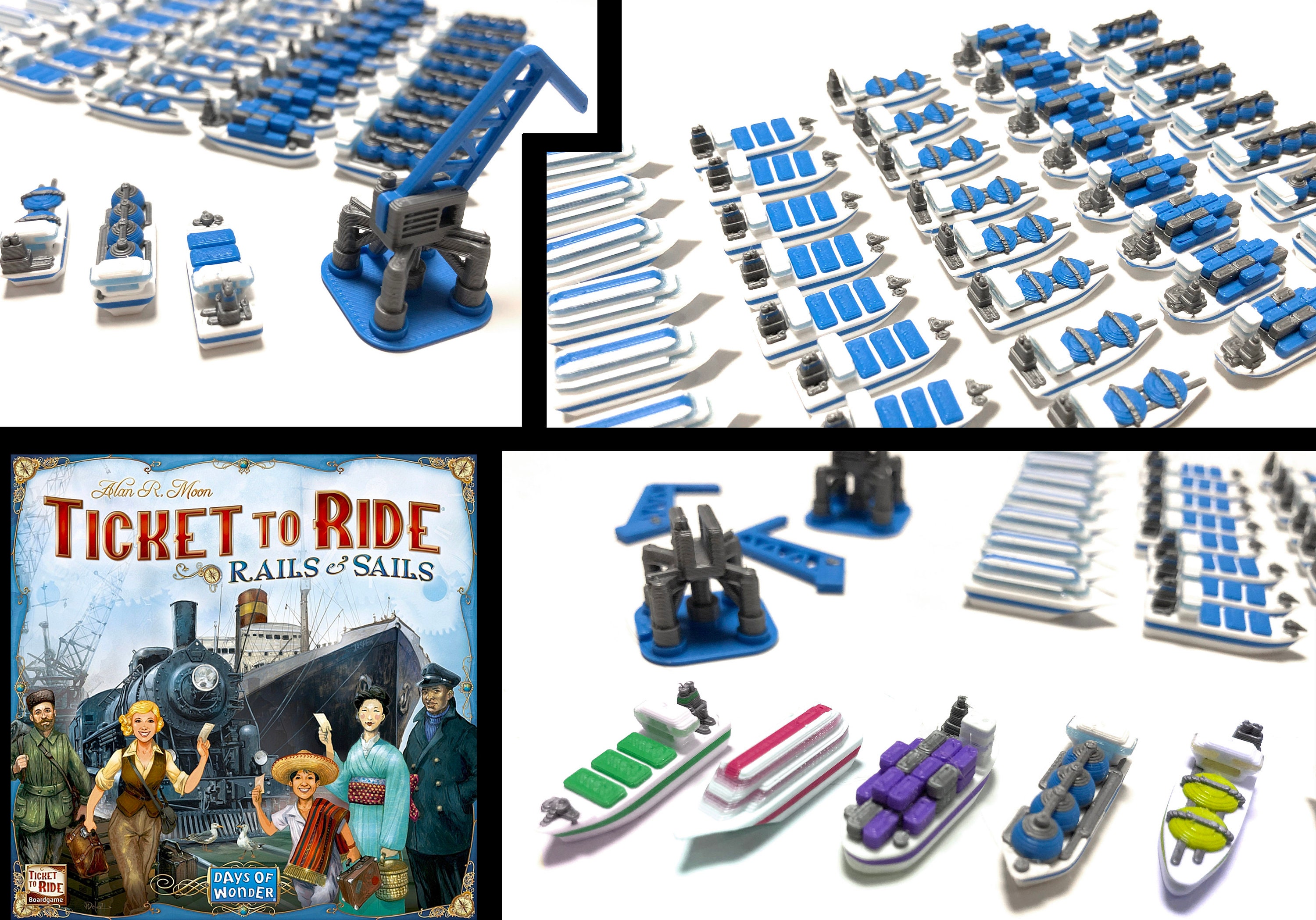 Ticket to Ride Rails and Sails Ultimate Ship Set 3D Print Etsy