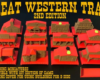 Great Western Trail (1st & 2nd edition) - Ultimate Building Miniatures Set (3D print Multicolor) - unofficial product