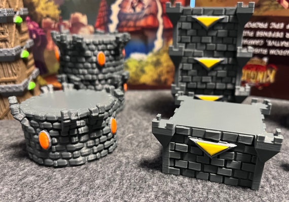 Unofficial Kingdom Rush Board Game 3D Towers Set Etsy
