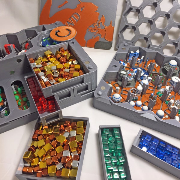 Box for Terraforming Mars Miniatures and cubes