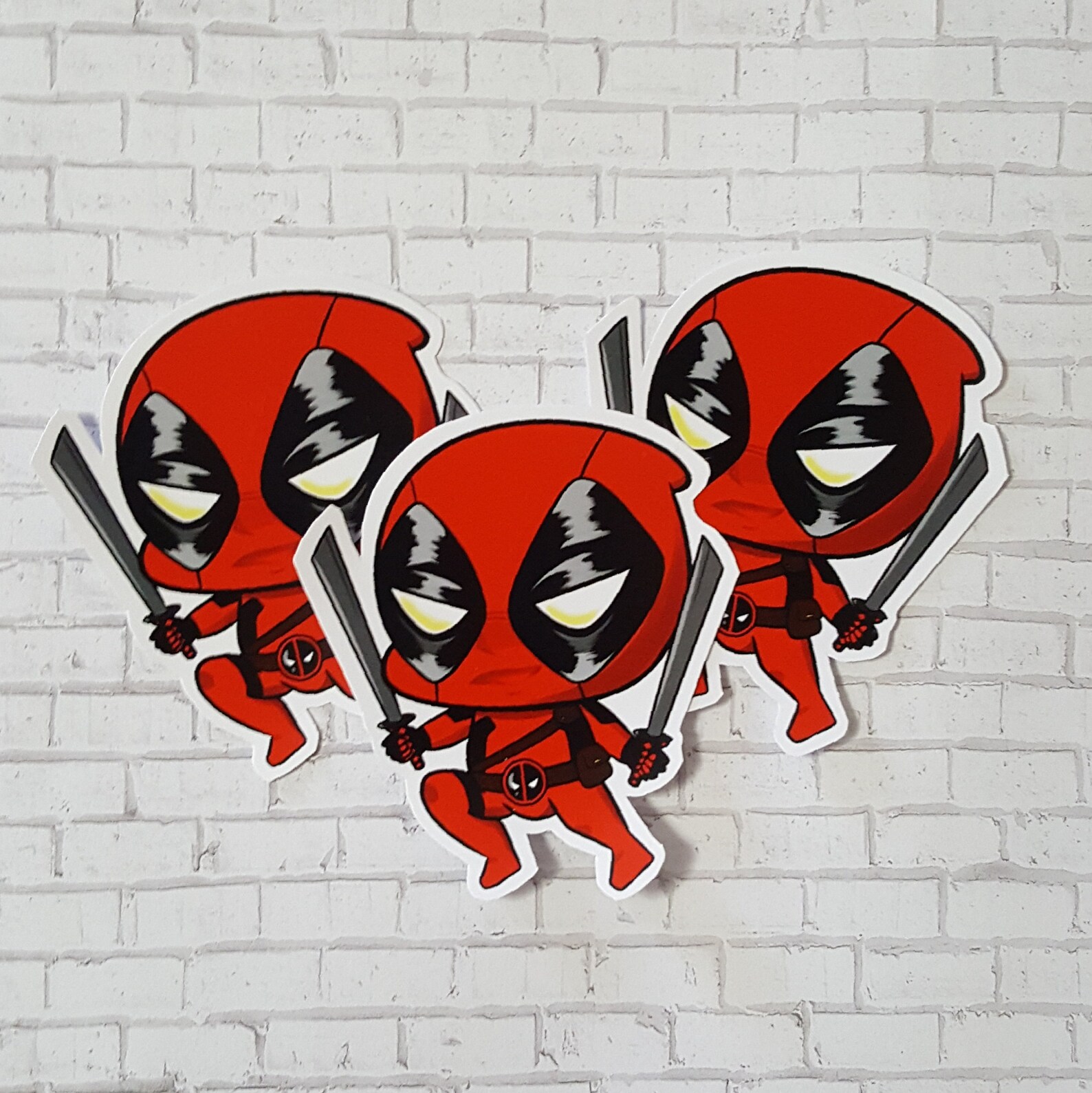Deadpool Chibi-Portamonete Cookie, Rosso, 8,7 x 8,7 cm