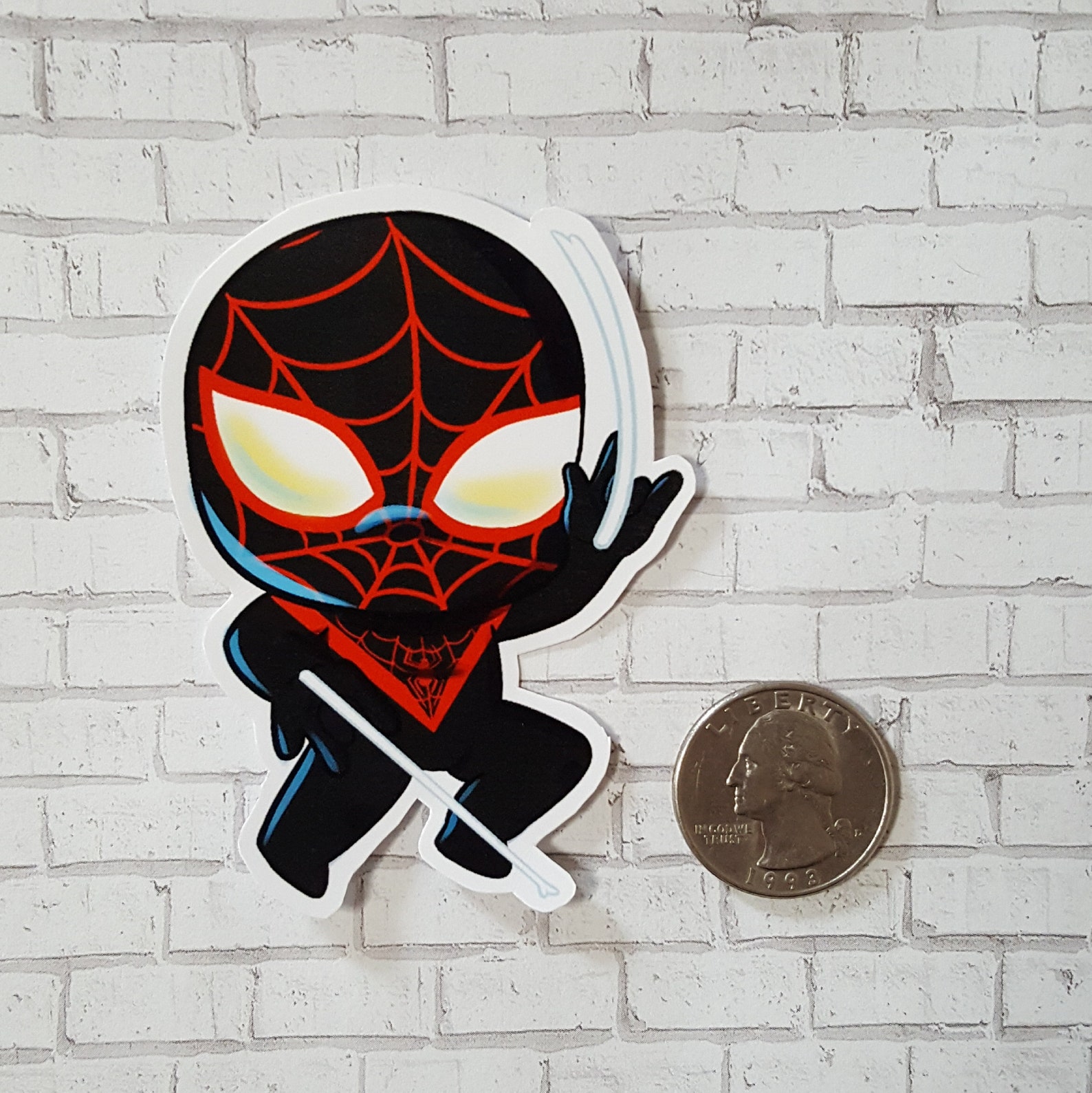 Ultimate Spiderman Miles Morales Vinyl Sticker Etsy