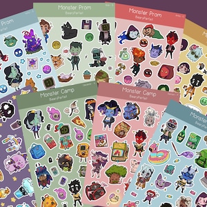 Fogli di adesivi Monster Prom & Monster Camp