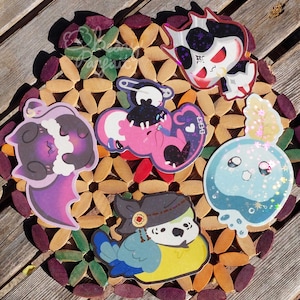 Avallum maskot vinylklistermärken med holografisk stjärnfinish