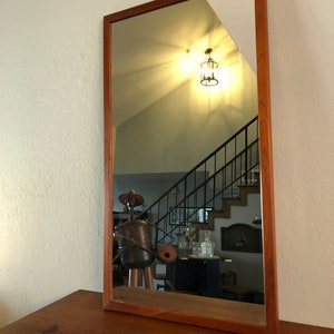 Rectangle Mid Century Teak  Mirror by Mogens Kold