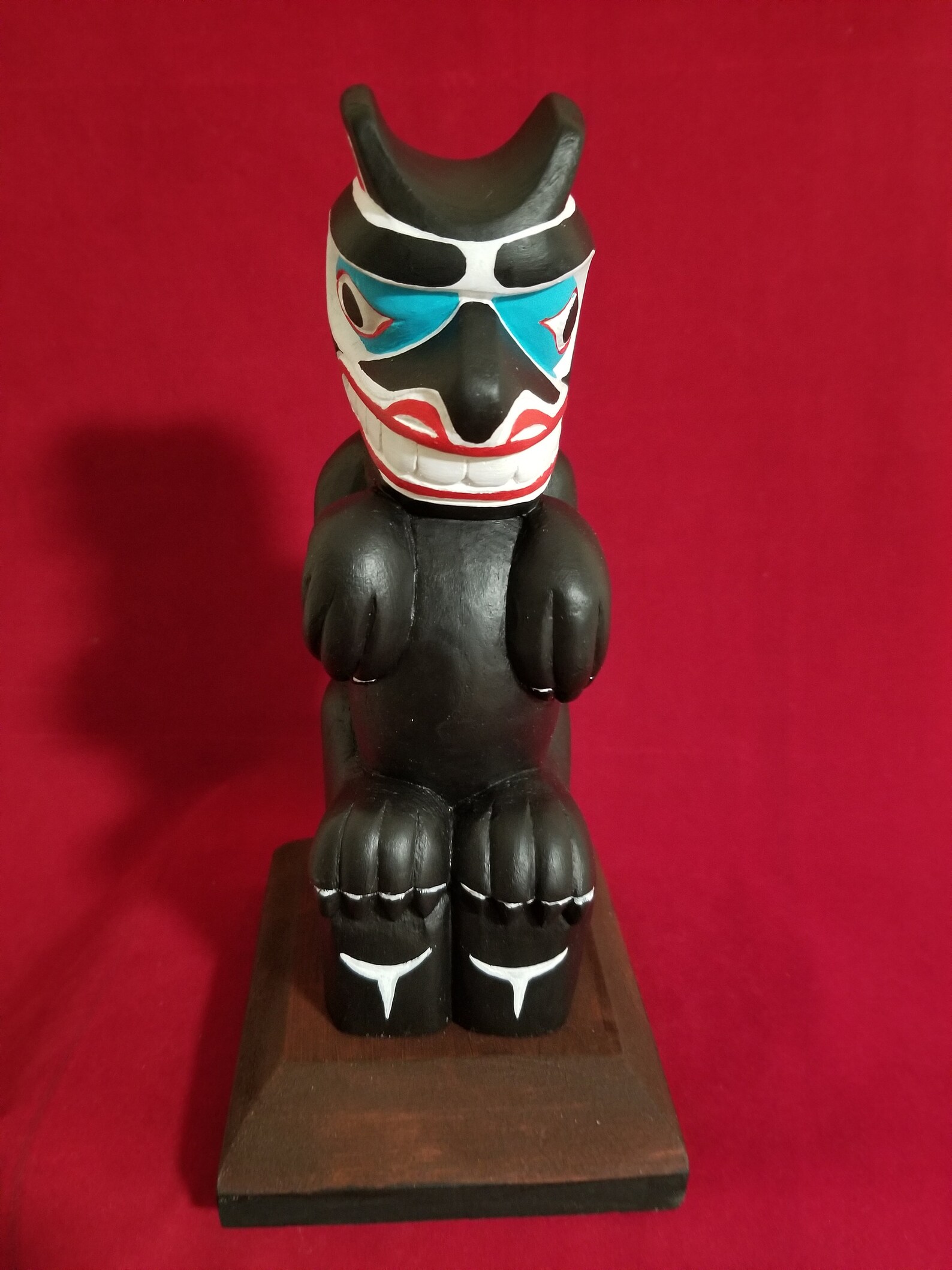 Northwest Coast Native Haida Art Wood Carving Black Bear Totem - Etsy