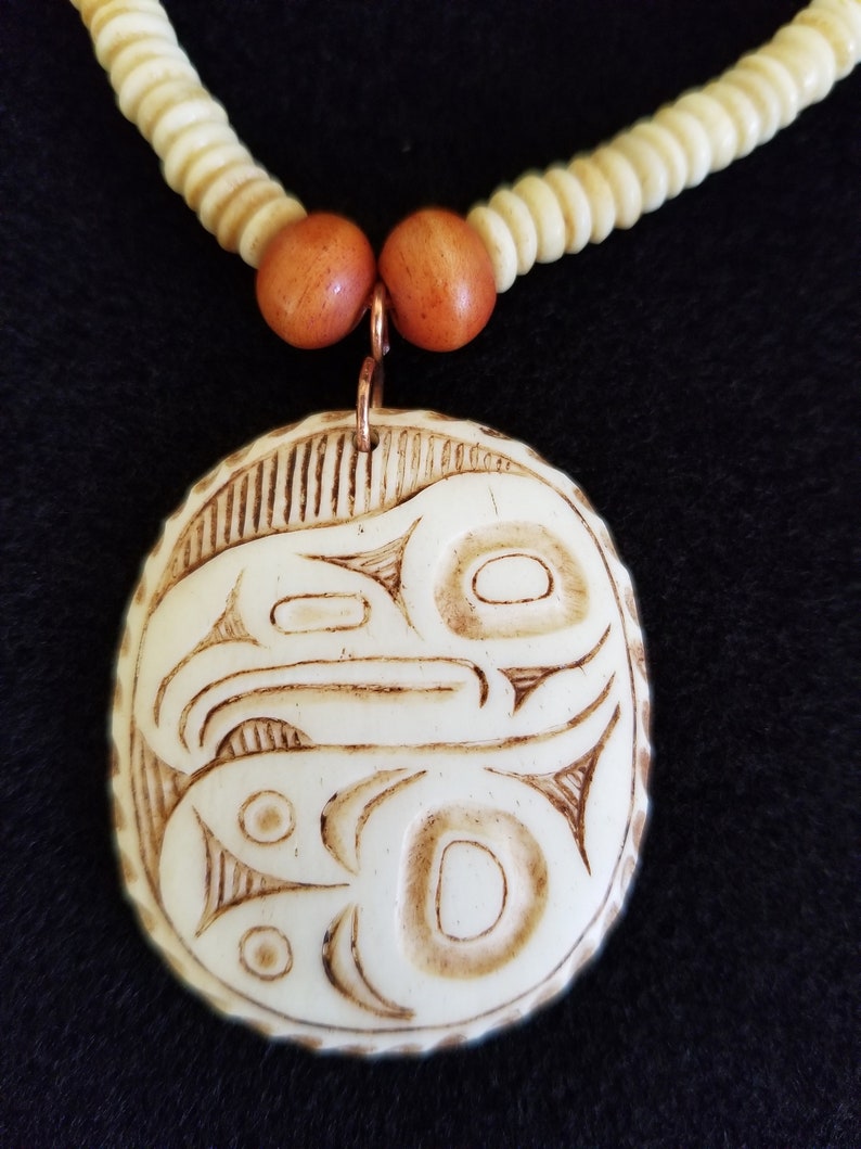 Northwest Coast Native Art Eagle Pendent Necklace 1067 ET