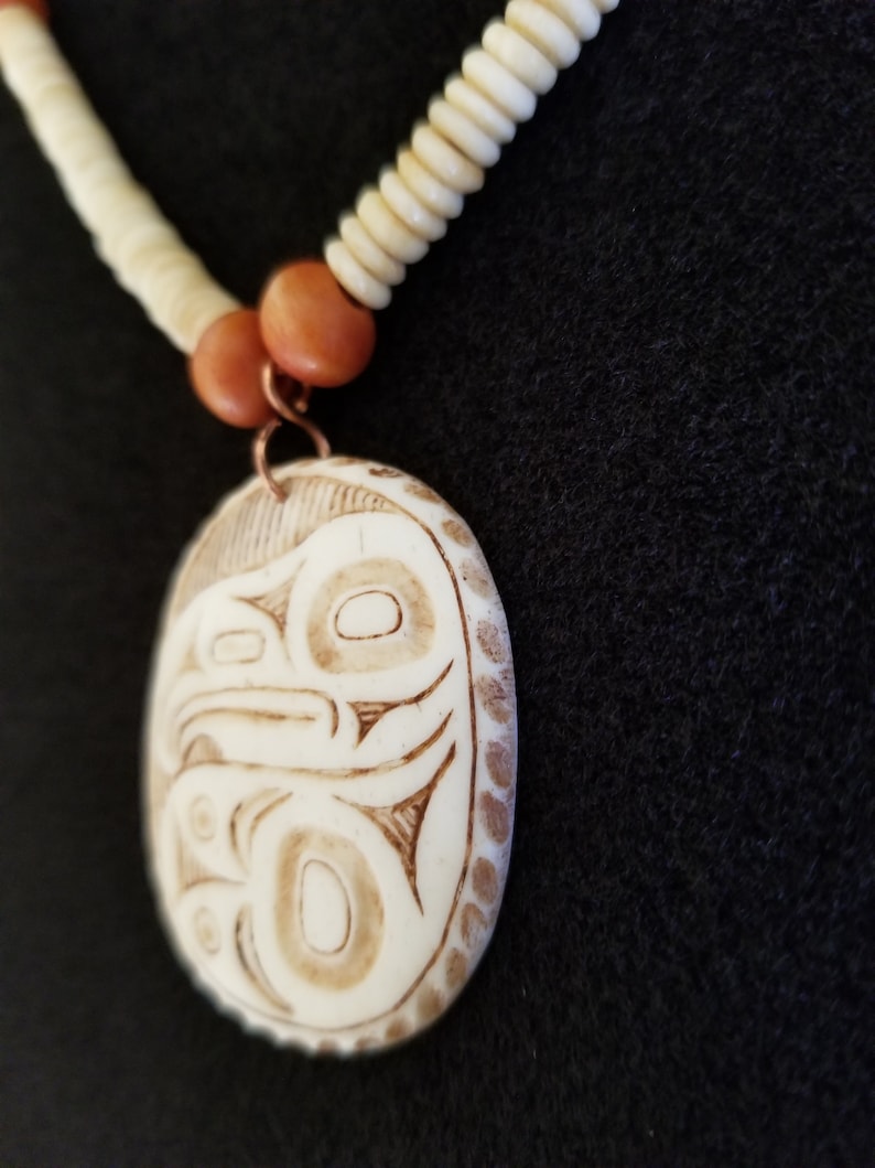 Northwest Coast Native Art Eagle Pendent Necklace 1067 ET