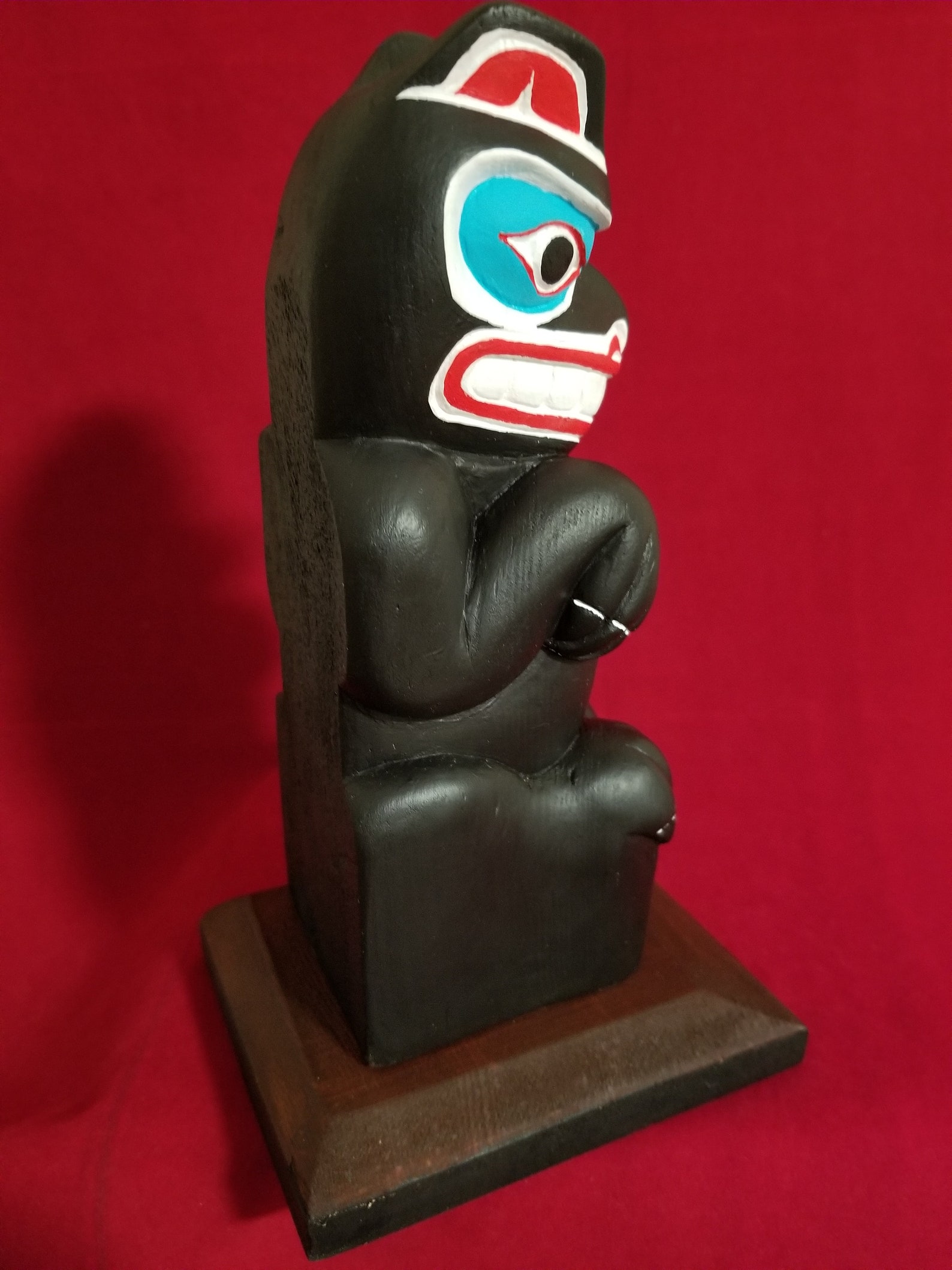 Northwest Coast Native Haida Art Wood Carving Black Bear Totem - Etsy