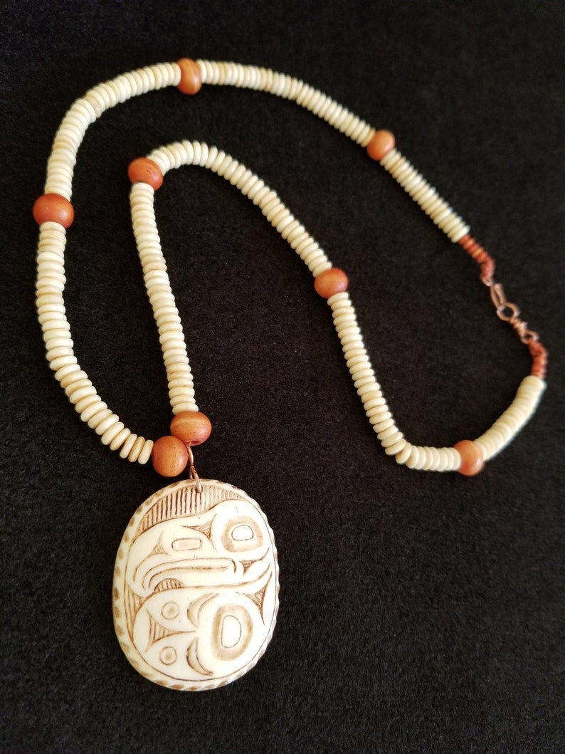 Northwest Coast Native Art Eagle Pendent Necklace 1067 ET