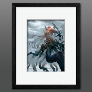 May include: A digital illustration of a monstrous creature with multiple arms and legs reaching towards the viewer. The creature is mostly red and black with a cloudy background.