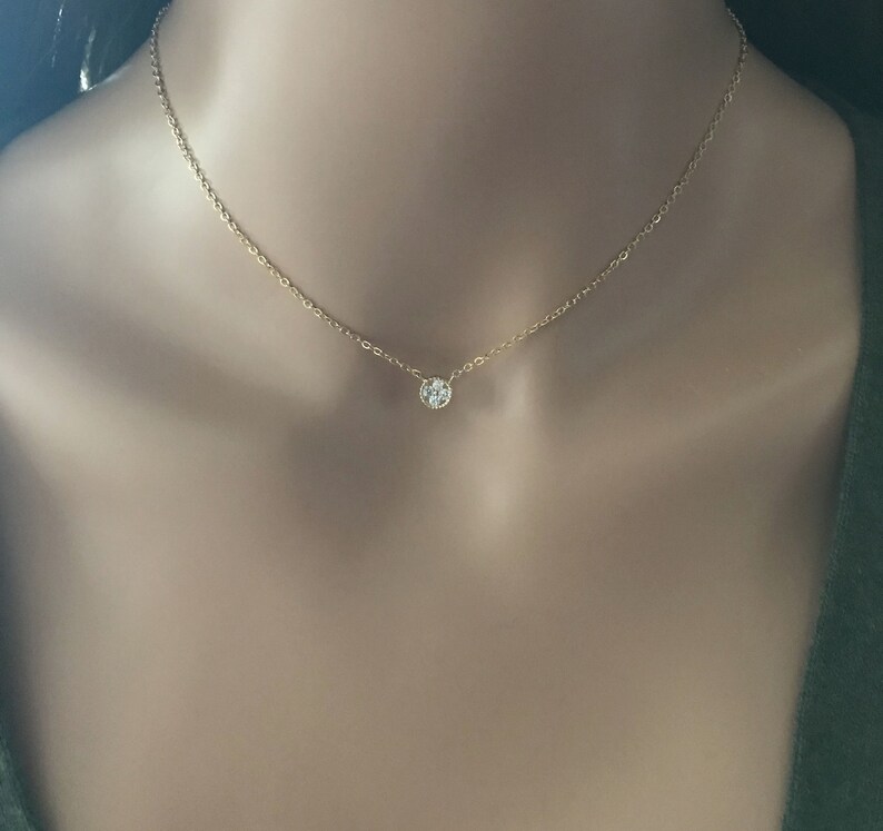 Dainty Choker Crystal Flower Choker Minimalistic Necklace Minimalistic Jewelry Dainty Layering Choker Gold Flower Necklace Chain Choker