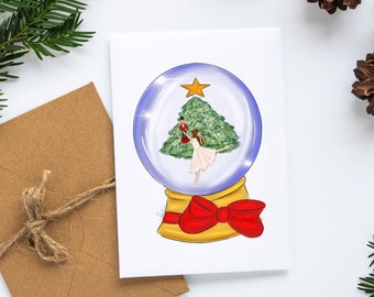 Snowglobe Cards Set, Xmas Cards, The Nutcracker Stationery, Holidays Greeting Cards, Christmas Cards Set, Christmas Stationery Set, Clara