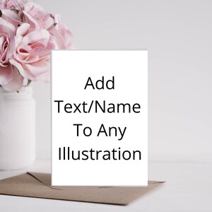 Tekst of naam toevoegen aan illustratie, aangepaste kunstafdruk, aangepast kunstwerk, aangepaste kunstdrukkunstdrukwerken, aangepaste mode-illustratie, namen