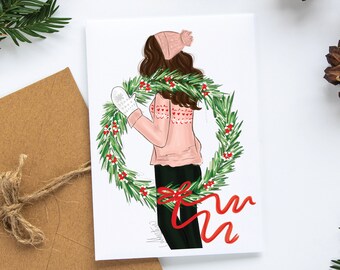 The Wreath Cards Set, Christmas Cards, Christmas Stationery, Holidays Greeting Cards, Christmas Cards Set, Christmas Stationery Card Set
