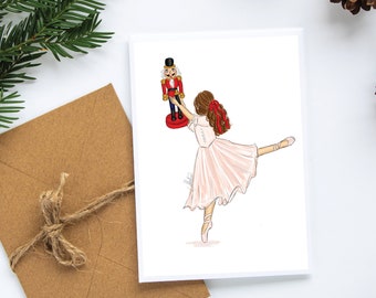 Clara, The Nutcracker Cards Set Red Christmas Cards, The Nutcracker Stationery, Holidays Greeting Cards Christmas Cards Set, Nutcracker Card