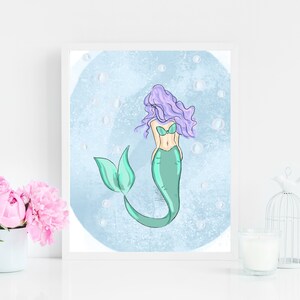 Under The Sea, Mermaid Art, Mermaid Illustration, Mermaid Art Print, Mermaid Wall Art, Mermaid Decor, Mermaid Fashion Illustration, Mermaids