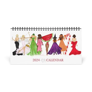 Fashion girls 2024 Desk Calendar