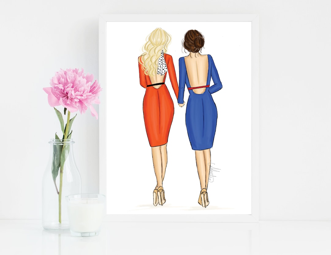 The Blair to My Serena, Gossip Girl Fashion Illustration, Gossip Girl Art,  Gossip Girl Wall Art, Gossip Girl Art Print, BFF Gifts, Friends - Etsy, image size:1080x834