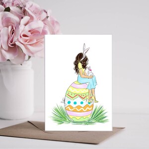 Easter Bunnies Greeting Card Set, Easter Cards Set, Spring Stationery Set, Spring Greeting Cards, Easter Stationery Set, Easter Bunny Cards