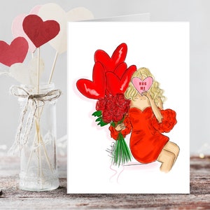 Hug Me Cards Set Valentinstag Karten Galentiner Geschenke Galentiner Karten Set BFF Karten PLTStudio Valentinstag BFF Geschenke für sie Herzen Kunst