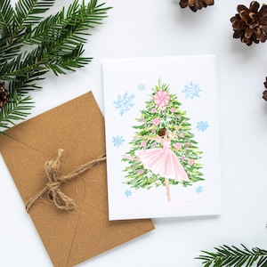 Sugar Plum Fairies 2 Cards O conjunto de cartões do quebra-nozes Cartões de Natal O quebra-nozes Papelaria Feriados Conjunto de cartões comemorativos Cartão quebra-nozes