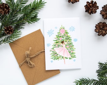 Sugar Plum Fairies 2 Cards The Nutcracker Cards Set Christmas Cards The Nutcracker Stationery Holidays Greeting Cards Set Nutcracker Card