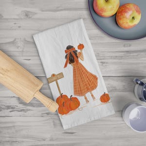 Pumpkin Patch Tea Towel Fall Tea Towels Seasonal Decor Fall Kitchen Towel Fall Decorations Home Fall Decorations Autumn Cozy Decor Fall