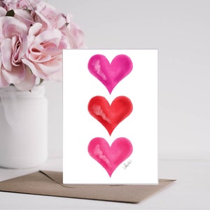 Conjuntos de tarjetas de corazones Tarjetas de San Valentín Tarjetas de felicitación del Día de San Valentín Papelería del Día de San Valentín Tarjetas del Día de San Valentín Set Hearts Art Print