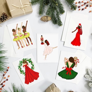 CONJUNTO DE 10 pacotes de variedades de feriados, 2 cartões de Natal, papelaria de Natal, cartões de felicitações de feriados, conjunto de cartões de Natal, conjunto de papelaria de Natal