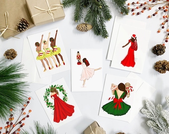 SET OF 10 Holiday Variety Pack 2 Christmas Cards Christmas Stationery, Holidays Greeting Cards Christmas Cards Set, Christmas Stationery Set
