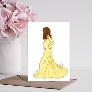 The Baby Bump Yellow Greeting Card Set Mother&#39;s Day Cards Mother&#39;s Day Greeting Cards, Baby shower Greeting Cards, Mom To Be Cards PLTStudio