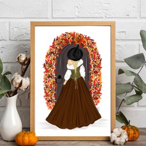 Cottagecore Witch Halloween Illustration Halloween Art Print Witch Print Fall Illustration Halloween Witch Fashion Illustration PLTStudio