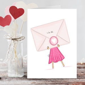 Lots de cartes avec lettre d'amour Galentine Lots de cartes pour la Saint-Valentin Cartes de voeux pour la Saint-Valentin Impression artistique Cadeaux BFF PLTStudio Xoxo Bisous